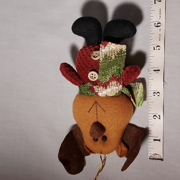 Christmas Ornaments Set of Three Bird House Reindeer Green Frog - Picture 9 of 10